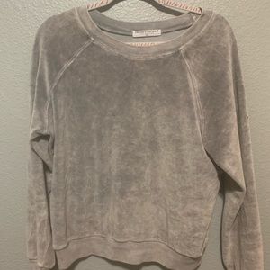 Grey velour sweater